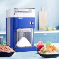 Ismaskin, 38x29,5x52 cm, Blå, Rostfria stålblad