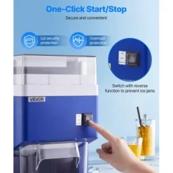 Ismaskin, 38x29,5x52 cm, Blå, Rostfria stålblad