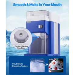 Ismaskin, 38x29,5x52 cm, Blå, Rostfria stålblad