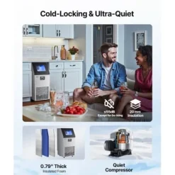 Ismaskin, 38,8x37x79,8 cm, Rostfritt stål