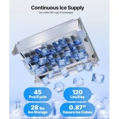 Ismaskin, 38,8x37x79,8 cm, Rostfritt stål