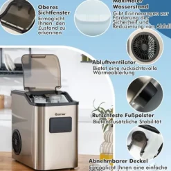 Ismaskin, 38,5x24x38 cm, Silver