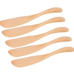 Japansk stil träsmörknivset - 5 st, perfekt för att sprida sylt och ost, perfekt för hemmakök