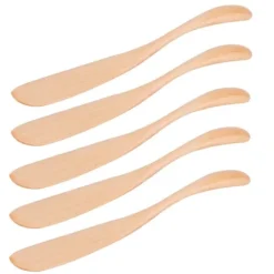 Japansk stil träsmörknivset - 5 st, perfekt för att sprida sylt och ost, perfekt för hemmakök