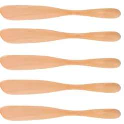 Japansk stil träsmörknivset - 5 st, perfekt för att sprida sylt och ost, perfekt för hemmakök