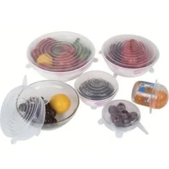 JL Expanderbara silikonlock QUARTER Återanvändbara köksöverdrag Expanderbara matlock för att hålla dem fräscha