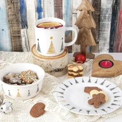 Julgransdessertstallrik i porslin 20 cm