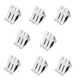 Justerbara Dukklämmor i Rostfritt Stål, 24-pack