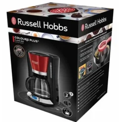 Kaffebryggare med filter - RUSSELL HOBBS - Colours Plus 24033-56 - Rostfritt stål - Programmerbar - 15 koppar - WhirlTech-teknik - 1100 W