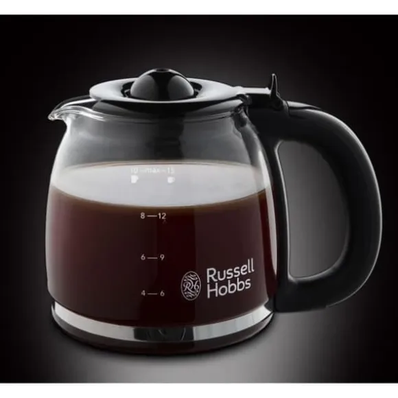 Kaffebryggare med filter - RUSSELL HOBBS - Colours Plus 24033-56 - Rostfritt stål - Programmerbar - 15 koppar - WhirlTech-teknik - 1100 W