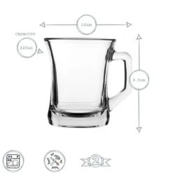 Kaffekopp - LAV - Set med 6 delar - Klart glas - Modern stil - 225ml