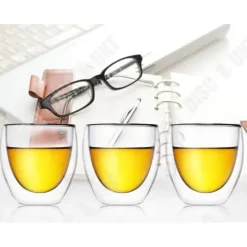 Kaffekoppar - TECH DISCOUNT - Set med 8 - Glas - 80 ml - Te-/kaffeservis