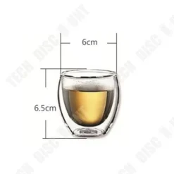 Kaffekoppar - TECH DISCOUNT - Set med 8 - Glas - 80 ml - Te-/kaffeservis
