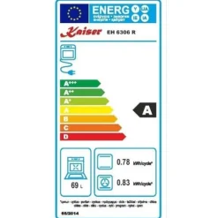 Kaiser EH 6306 R+KCT 6705 I HERD, Fyra inbyggnadsugnar, rostfritt stål, 79L + induktionshäll 60 cm