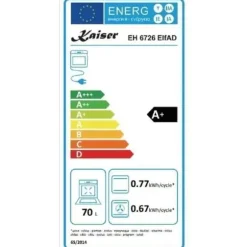 Kaiser Four Set EH 6726 ElfAD+KCT 6705 I HERD, Fyra inbyggnadsofen 80L + induktionsspis, 60 cm