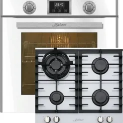 Kaiser Set fyra EH 6326 W+KCG 6380 W, Fyra elektriska, Autonoma, 79L, Självrengörande + Gasolkök