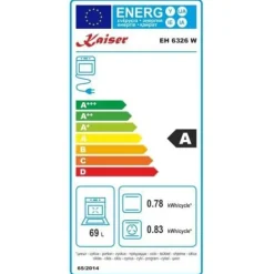 Kaiser Set fyra EH 6326 W+KCG 6380 W, Fyra elektriska, Autonoma, 79L, Självrengörande + Gasolkök