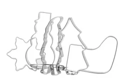 Kakmått 5 st Julmotiv