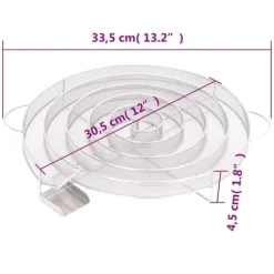 Kallröksgenerator i rostfritt stål - Rökning av kött, fisk, ost | Diameter: 33,5 cm | Färg: Silver