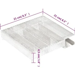 Kallröksgenerator 5-kammare i rostfritt stål | Färg: Silver | Storlek: 21 cm