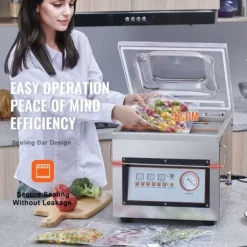 Kammartätare, 320 W, vakuumförpackning för våtfoder, kött och marinader, kompakt 12,6