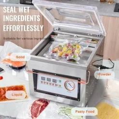 Kammartätare, 320 W, vakuumförpackning för våtfoder, kött och marinader, kompakt 12,6