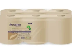 Karen Lucart EcoNatural L-ONE Maxi - Rengöringsrulle, centralt doserad, 2 lager, 158 m, cellulosa Fiberpack - 6 rullar