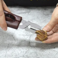 Kastanjeskärare / skalare i rostfritt stål