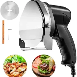 Kebabskärare, Elektrisk Trådlös, 0-8mm Skärning, Elektrisk skivare
