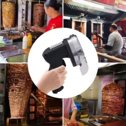 Kebabskärare, 80W, 220V~240V, 23*16*13 cm, EU-kontakttyp, 1-8 mm skärtjocklek