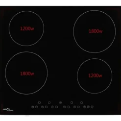 Keramikhäll med 4 plattor touchkontroll 6000 W