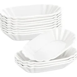 Keramiska Snacksfat, Oval Form, Stabil Design,16 Bit