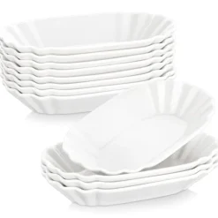 Keramiska Snacksfat, Oval Form, Stabil Design,16 Bit