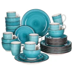 Keramiskt Servis, Mikrovågssäkert, Diskmaskinssäkert 16/32/48 Delar,32 stycken