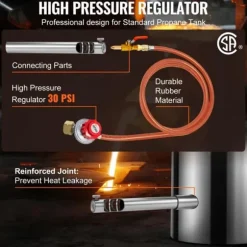 6kg propan metallsmältugn med kompletta tillbehör, stor kapacitet, rostfritt stålkonstruktion och genomtänkt design