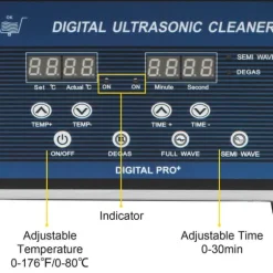 28/40KHz dubbelfrekvens ultraljudsrengörare med 10L tank, justerbar uppvärmning/arbetstid, 3 rengöringslägen, genomtänkt design