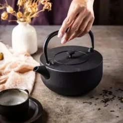 KINGHOFF Gjutjärnsteeper 1,1L med filter - Gjutjärn