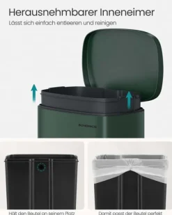 Köksavfallskärl 50 liter vintage grön