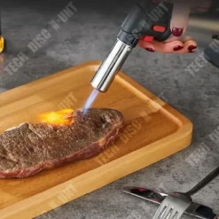 Köksbrännare - TECH DISCOUNT - Flamgun - Justerbar låga - Förstärkt säkerhet - Uppladdningsbar