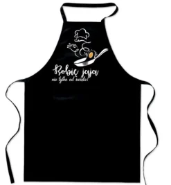 KÖKSFÖRKLÄDE Med tryck JAG GÖR ÄGG Påskpresent FA_712 _cz