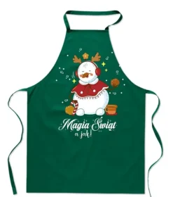 KÖKSFÖRKLÄDE MED TRYCK SNÖGUBBEN JULENS MAGI herr dam present jul