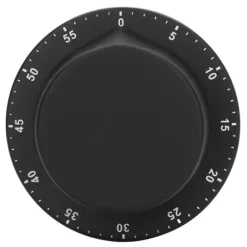 Köksmekanisk Timer 304 Rostfritt Stål Magnetisk Sug Kock Matlagningstimer Klocka Svart