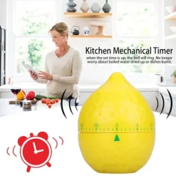 Köksmekanisk Timer Manuella Citronformade Räknare för Hemlagning Timingverktyg