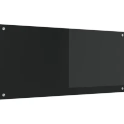 Köksplånbak Svart 110 x 50 cm härdat glas