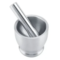Köksredskap: Mortel- och mortelkvarn i rostfritt stål för bönor, vitlök och kryddor
