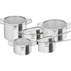 Köksset - TEFAL - Nordica - 10 delar - Rostfritt stål - Siktande lock