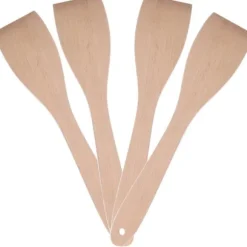 Köksspatel i trä för stekning, längd 300mm - SET med 4 st. - ENDI 525142