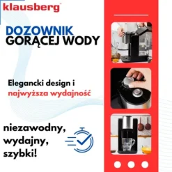KLAUSBERG KB-7878 2,2L varmvattenautomat med temperaturkontroll