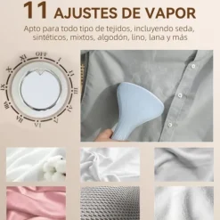 Klädsteamer - Vertikal golvmodell - 1950 W - 2 l vattentank - 11 temperaturlägen - Teleskopstång - Gul