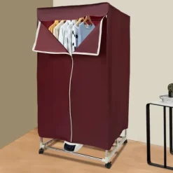 Klädtork - Bärbar Mini Elektrisk - Vattentät - Hög Bärkapacitet - Kompakt För Lägenhet - Polykarbonat (PC) - Vinröd